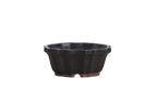 Willow Bonsai Ceramics Flower Design Bonsai Pot 4.5 Inch – Elegant Ceramic Bonsai & Succulent Planter, High‑Fired Frost‑Proof Stoneware with Drainage & Wiring Holes, Handmade in USA (Matt Black)