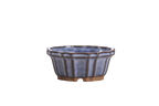 Willow Bonsai Ceramics Flower Design Bonsai Pot 4.5 Inch – Elegant Ceramic Bonsai & Succulent Planter, High‑Fired Frost‑Proof Stoneware with Drainage & Wiring Holes, Handmade in USA (Denim)