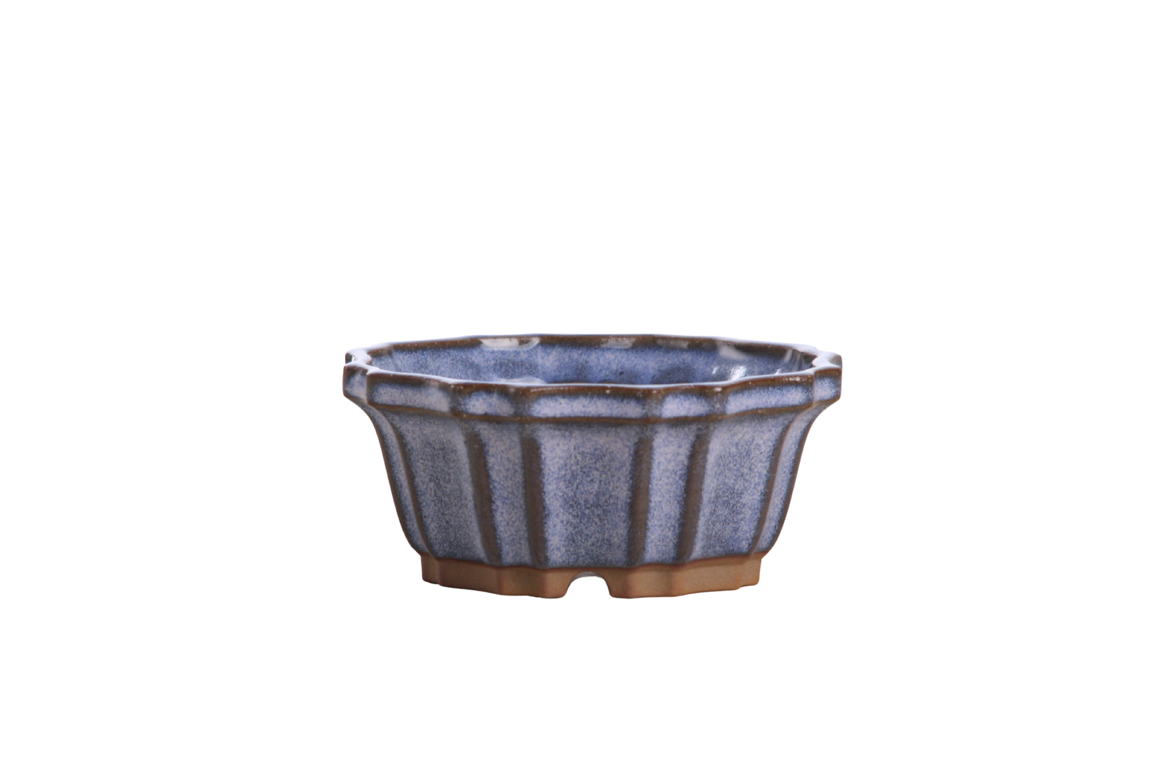 Willow Bonsai Ceramics Flower Design Bonsai Pot 4.5 Inch – Elegant Ceramic Bonsai & Succulent Planter, High‑Fired Frost‑Proof Stoneware with Drainage & Wiring Holes, Handmade in USA (Denim)