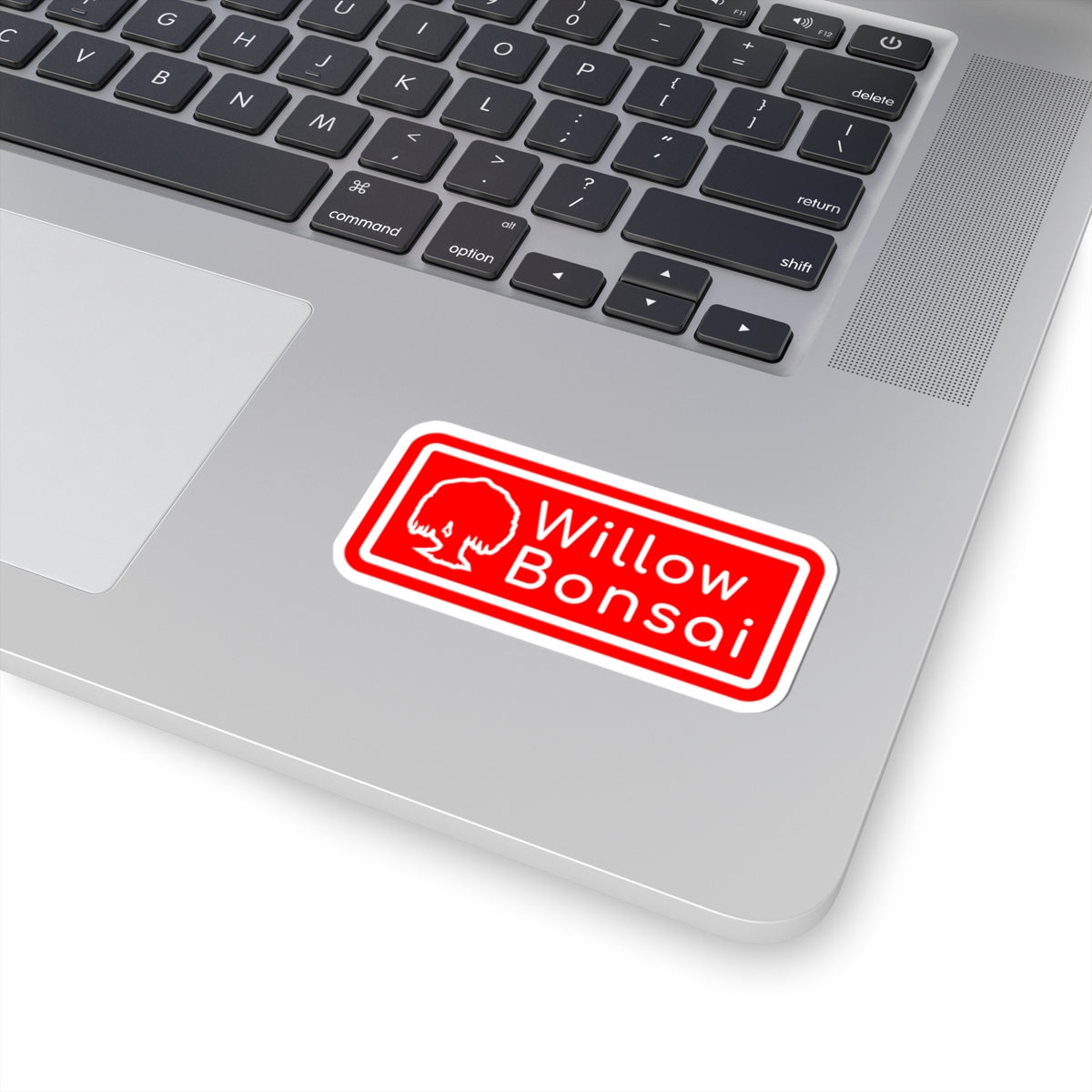 Willow Bonsai Sticker — Red Logo Cut Decal
