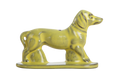Willow Ceramics Dachshund Wall Hanging – Handmade Stoneware Ceramic Sausage Dog Wall Art with Metal Hanging Hook, High‑Fired Handmade Décor, Made in Colorado, USA (Yellow Right)