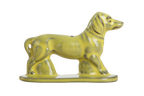 Willow Ceramics Dachshund Wall Hanging – Handmade Stoneware Ceramic Sausage Dog Wall Art with Metal Hanging Hook, High‑Fired Handmade Décor, Made in Colorado, USA (Yellow Right)