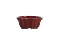 Willow Bonsai Ceramics Flower Design Bonsai Pot 4.5 Inch – Elegant Ceramic Bonsai & Succulent Planter, High‑Fired Frost‑Proof Stoneware with Drainage & Wiring Holes, Handmade in USA (Red)