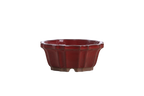 Willow Bonsai Ceramics Flower Design Bonsai Pot 4.5 Inch – Elegant Ceramic Bonsai & Succulent Planter, High‑Fired Frost‑Proof Stoneware with Drainage & Wiring Holes, Handmade in USA (Red)