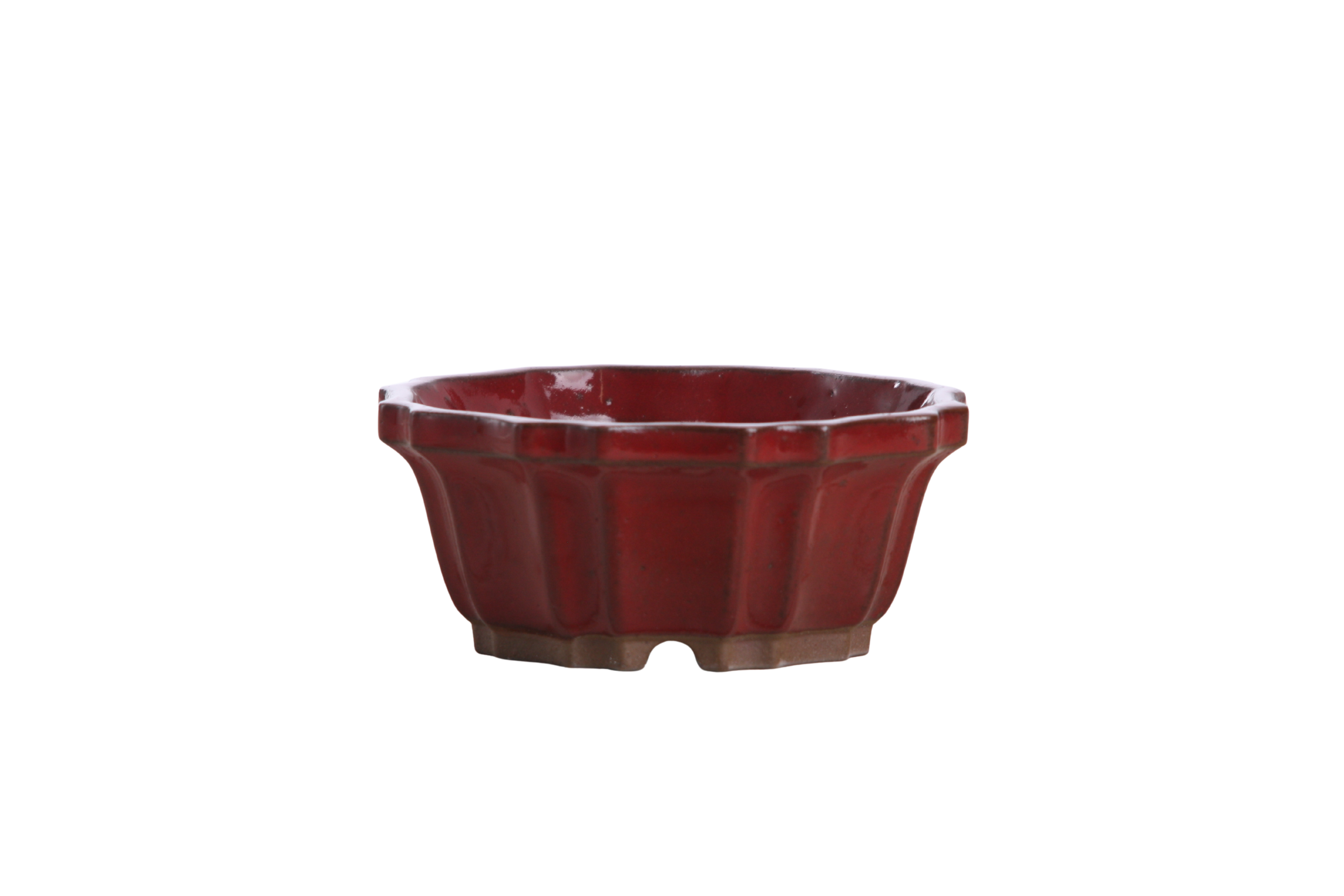 Willow Bonsai Ceramics Flower Design Bonsai Pot 4.5 Inch – Elegant Ceramic Bonsai & Succulent Planter, High‑Fired Frost‑Proof Stoneware with Drainage & Wiring Holes, Handmade in USA (Red)