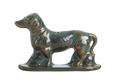 Willow Ceramics Dachshund Wall Hanging – Handmade Stoneware Ceramic Sausage Dog Wall Art with Metal Hanging Hook, High‑Fired Handmade Décor, Made in Colorado, USA (Seaweed 2025 Left)