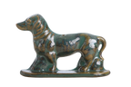 Willow Ceramics Dachshund Wall Hanging – Handmade Stoneware Ceramic Sausage Dog Wall Art with Metal Hanging Hook, High‑Fired Handmade Décor, Made in Colorado, USA (Seaweed 2025 Left)