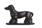 Willow Ceramics Dachshund Wall Hanging – Handmade Stoneware Ceramic Sausage Dog Wall Art with Metal Hanging Hook, High‑Fired Handmade Décor, Made in Colorado, USA (Matt Black Left)