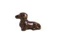 Willow Ceramics Butch the Dachshund Magnet – Mini Handmade Ceramic Dog Figurine Fridge Magnet, High‑Fired Stoneware Décor, Made in Colorado, USA (Dark Honey)