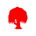 Red Willow Tree Sticker — Cut Vinyl Decal
