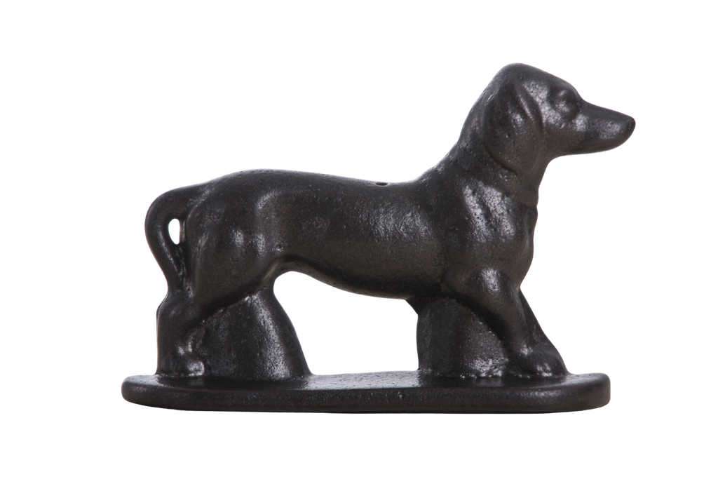 Willow Ceramics Dachshund Wall Hanging – Handmade Stoneware Ceramic Sausage Dog Wall Art with Metal Hanging Hook, High‑Fired Handmade Décor, Made in Colorado, USA (Matt Black Right)