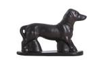 Willow Ceramics Dachshund Wall Hanging – Handmade Stoneware Ceramic Sausage Dog Wall Art with Metal Hanging Hook, High‑Fired Handmade Décor, Made in Colorado, USA (Matt Black Right)
