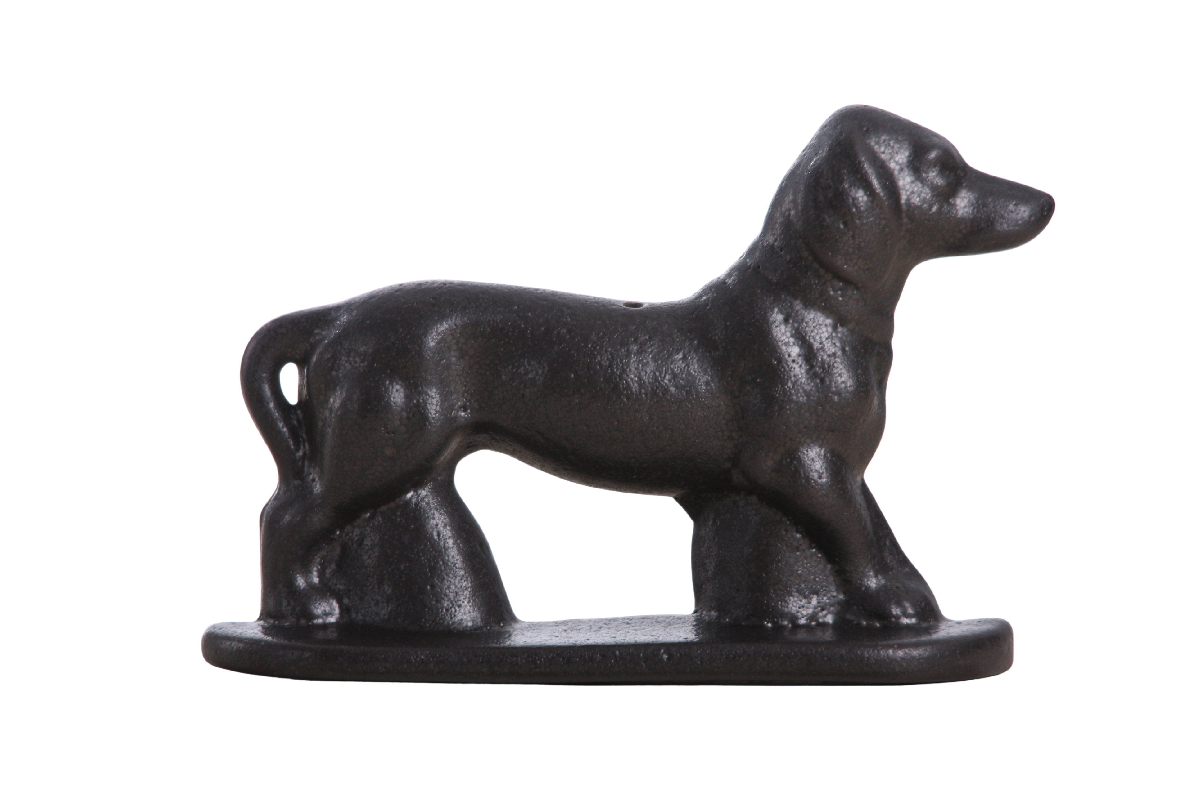 Willow Ceramics Dachshund Wall Hanging – Handmade Stoneware Ceramic Sausage Dog Wall Art with Metal Hanging Hook, High‑Fired Handmade Décor, Made in Colorado, USA (Matt Black Right)