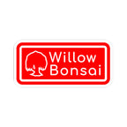Willow Bonsai Sticker — Red Logo Cut Decal
