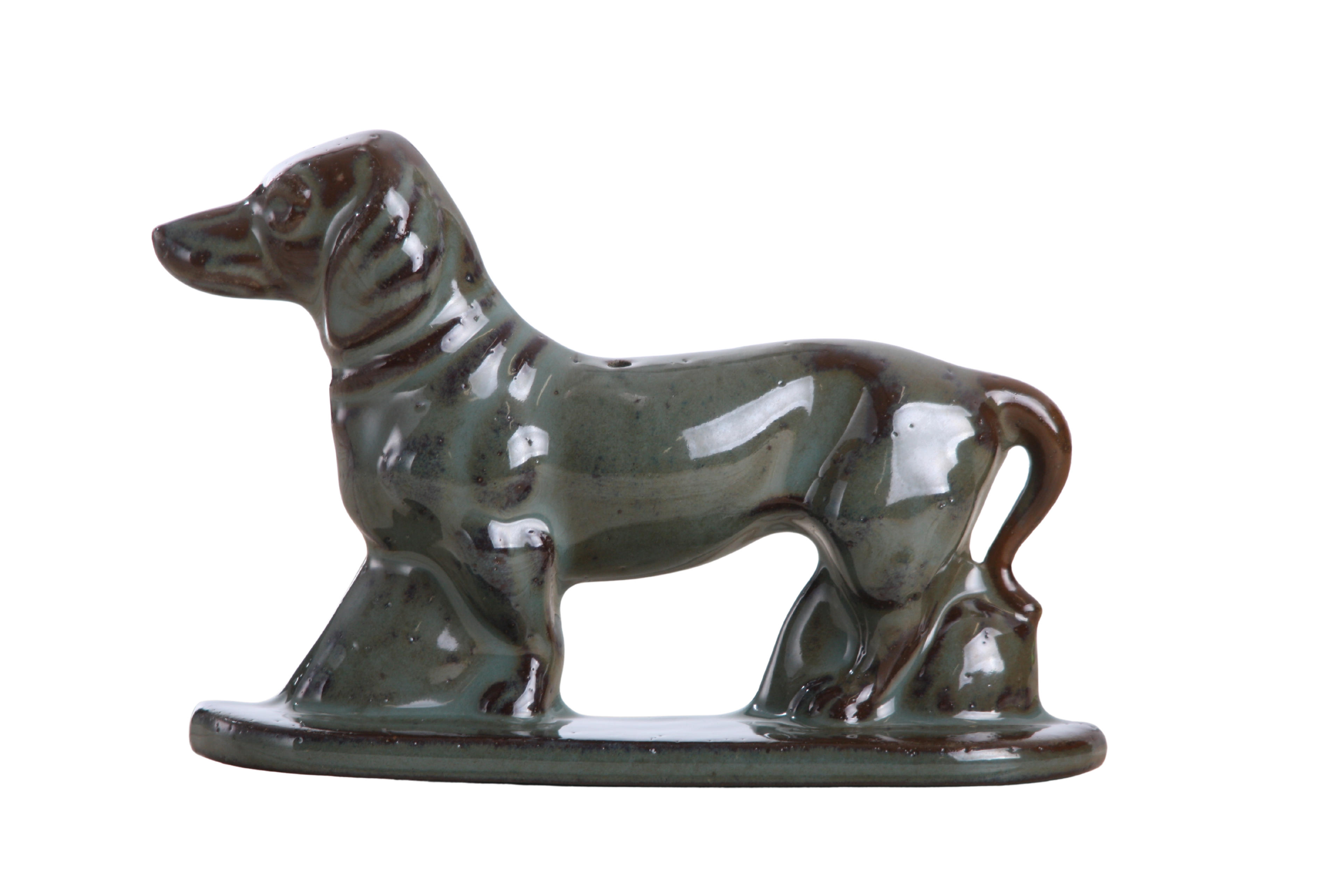 Willow Ceramics Dachshund Wall Hanging – Handmade Stoneware Ceramic Sausage Dog Wall Art with Metal Hanging Hook, High‑Fired Handmade Décor, Made in Colorado, USA (Starry Night Left)