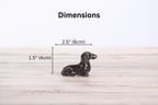 Willow Ceramics Butch the Dachshund Figurine – Mini Handmade Ceramic Dog Sculpture, High‑Fired Stoneware Décor, Made in Colorado, USA (Starry Night)