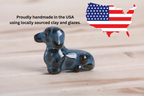 Willow Ceramics Butch the Dachshund Magnet – Mini Handmade Ceramic Dog Figurine Fridge Magnet, High‑Fired Stoneware Décor, Made in Colorado, USA (Peacock 2025)