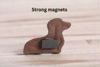 Willow Ceramics Butch the Dachshund Magnet – Mini Handmade Ceramic Dog Figurine Fridge Magnet, High‑Fired Stoneware Décor, Made in Colorado, USA (Peacock 2025)