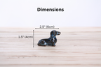 Willow Ceramics Butch the Dachshund Figurine – Mini Handmade Ceramic Dog Sculpture, High‑Fired Stoneware Décor, Made in Colorado, USA (Peacock)