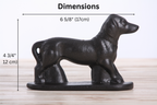 Willow Ceramics Dachshund Wall Hanging – Handmade Stoneware Ceramic Sausage Dog Wall Art with Metal Hanging Hook, High‑Fired Handmade Décor, Made in Colorado, USA (Matt Black Right)