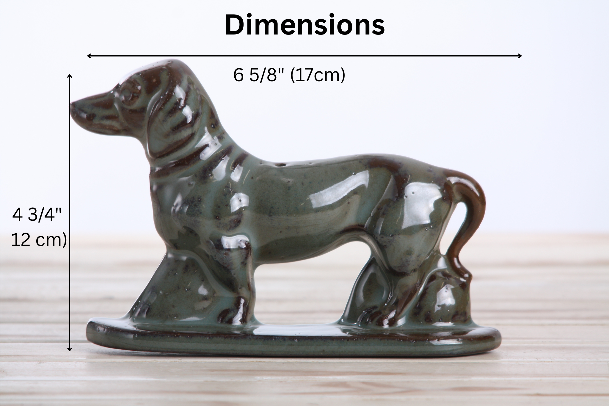 Willow Ceramics Dachshund Wall Hanging – Handmade Stoneware Ceramic Sausage Dog Wall Art with Metal Hanging Hook, High‑Fired Handmade Décor, Made in Colorado, USA (Starry Night Left)