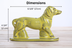 Willow Ceramics Dachshund Wall Hanging – Handmade Stoneware Ceramic Sausage Dog Wall Art with Metal Hanging Hook, High‑Fired Handmade Décor, Made in Colorado, USA (Yellow Left)