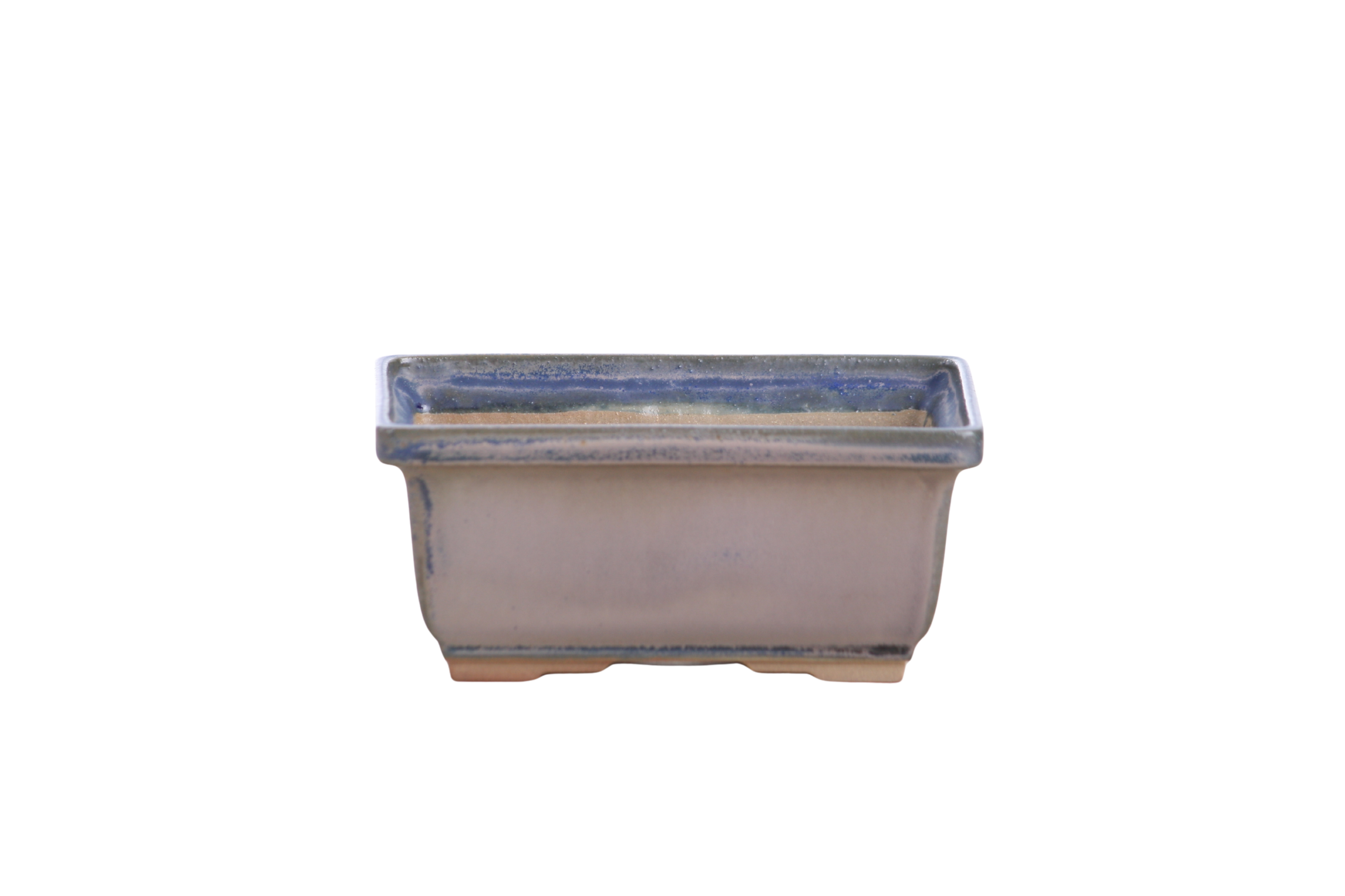 Willow Bonsai Ceramics Rectangle Deep Bonsai Pot 5 Inch – Higher‑Profile Rectangular Ceramic Bonsai & Succulent Planter with Accentuated Rim, High‑Fired Frost‑Proof Stoneware, Handmade in USA (Ocean)