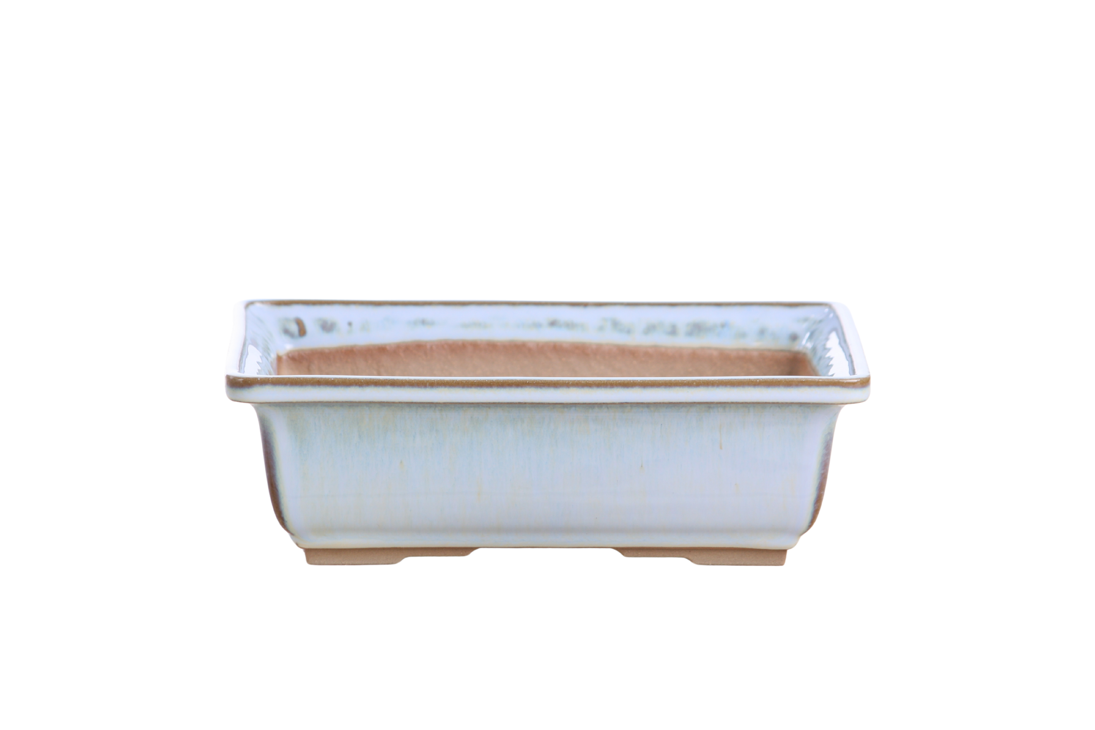 Willow Bonsai Ceramics Rectangle Bonsai Pot 8 Inch – Lower‑Profile Rectangular Ceramic Bonsai & Succulent Planter with Accentuated Rim, High‑Fired Frost‑Proof Stoneware, Handmade in USA (Glacier)