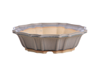 Willow Bonsai Ceramics Flower Design Bonsai Pot 10 Inch – Elegant Ceramic Bonsai & Succulent Planter, High‑Fired Frost‑Proof Stoneware with Drainage & Wiring Holes, Handmade in USA (Ocean)
