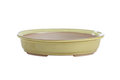 Willow Bonsai Ceramics Landscape Oval A Bonsai Pot 10 Inch – Large Oval Ceramic Bonsai Planter for Forest, Group & Specimen Tree Plantings, High‑Fired Frost‑Proof Stoneware, Handmade in USA (Yellow)