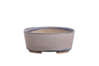 Willow Bonsai Ceramics Oval A Bonsai Pot 6 Inch – Straight‑Sided Oval Ceramic Bonsai & Succulent Planter, High‑Fired Frost‑Proof Stoneware with Drainage & Wiring Holes, Handmade in USA (Ocean)