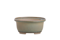 Willow Bonsai Ceramics Fat Bonsai Pot 5.5 Inch – Bold Oval Ceramic Bonsai & Succulent Planter with Accentuated Rim, High‑Fired Frost‑Proof Stoneware, Handmade in USA (Speckled Moss)