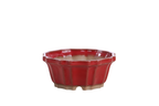 Willow Bonsai Ceramics Flower Design Bonsai Pot 4.5 Inch – Elegant Ceramic Bonsai & Succulent Planter, High‑Fired Frost‑Proof Stoneware with Drainage & Wiring Holes, Handmade in USA (Red)