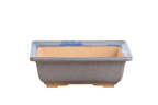 Willow Bonsai Ceramics Square Bonsai Pot 8 Inch – Low‑Profile Square Ceramic Bonsai & Succulent Planter with Accentuated Rim, High‑Fired Frost‑Proof Stoneware, Handmade in USA (Ocean)