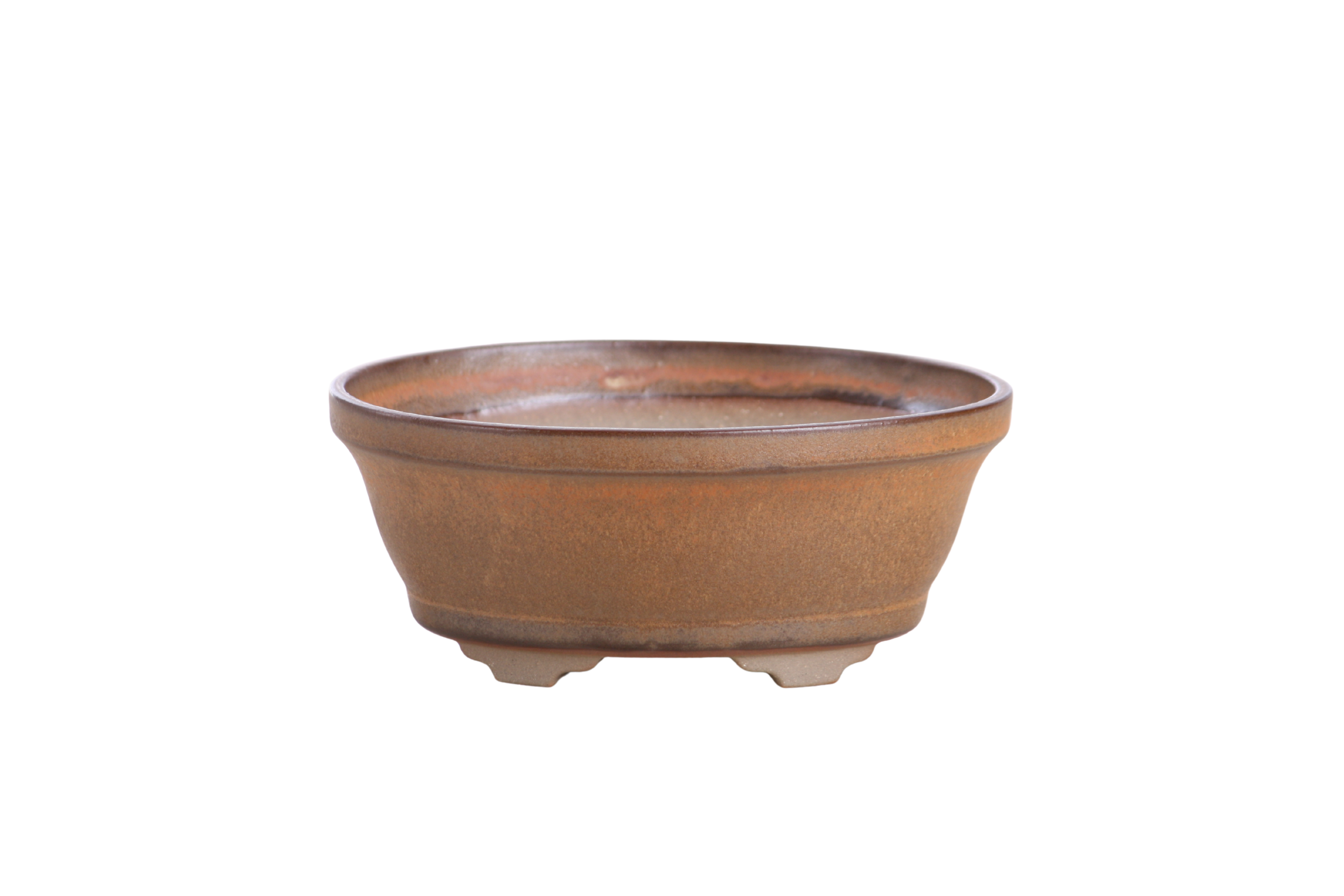 Willow Bonsai Ceramics Oval B Bonsai Pot 5 Inch – Tapered Oval Ceramic Bonsai & Succulent Planter with Accentuated Rim, High‑Fired Frost‑Proof Stoneware, Handmade in USA (Deep Stone)