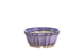 Willow Bonsai Ceramics Flower Design Bonsai Pot 4.5 Inch – Elegant Ceramic Bonsai & Succulent Planter, High‑Fired Frost‑Proof Stoneware with Drainage & Wiring Holes, Handmade in USA (Purple)