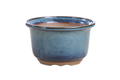 Willow Bonsai Ceramics Flute Bonsai Pot 6 Inch – Round Semi‑Cascade Ceramic Bonsai & Succulent Planter with Fluted Profile and Banded Base, High‑Fired Frost‑Proof Stoneware, Handmade in USA (Peacock)