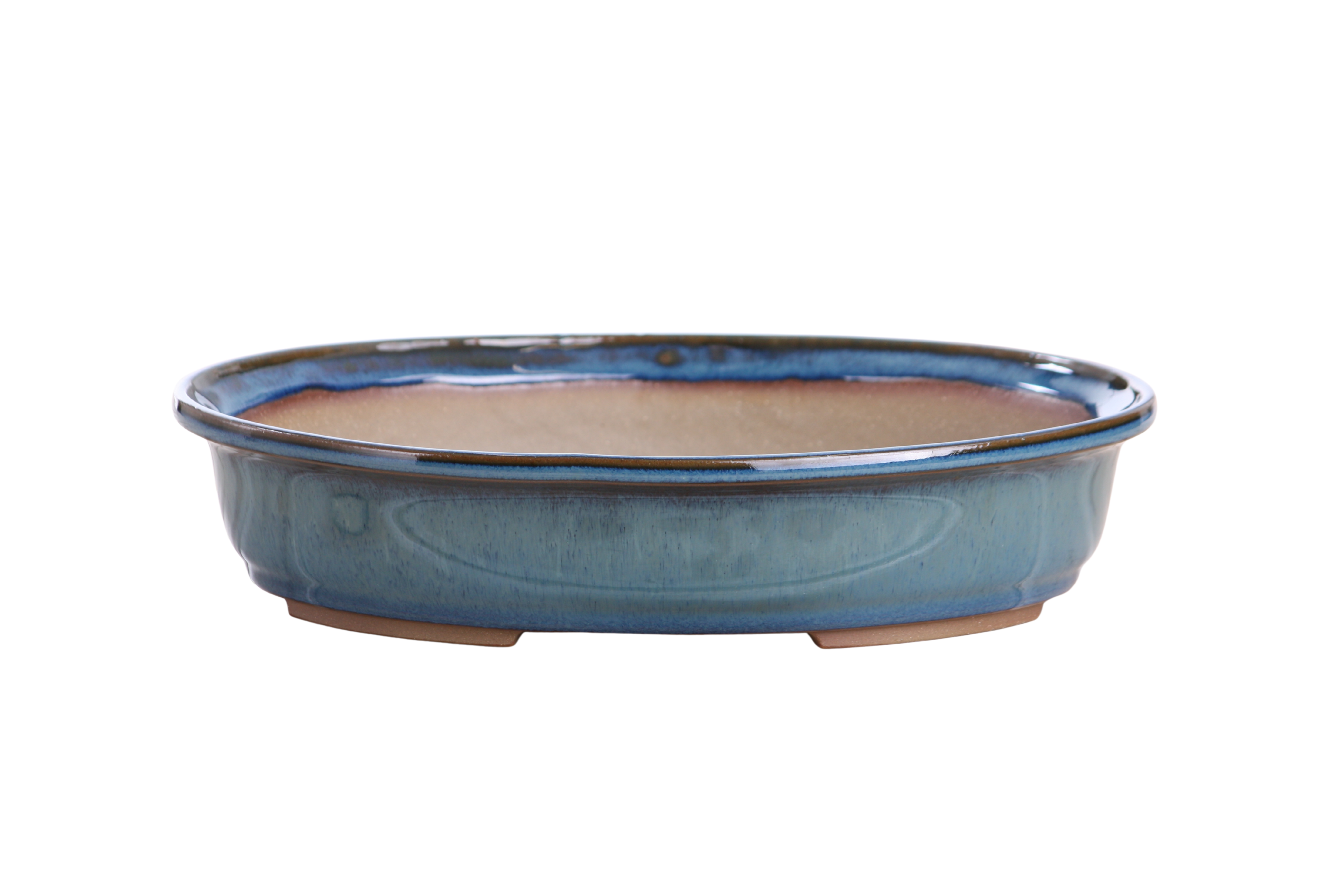 Willow Bonsai Ceramics Landscape Oval A Bonsai Pot 10 Inch – Large Oval Ceramic Bonsai Planter for Forest, Group & Specimen Tree Plantings, High‑Fired Frost‑Proof Stoneware, Handmade in USA (Peacock)