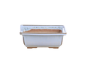 Willow Bonsai Ceramics Square Bonsai Pot 6 Inch – Low‑Profile Square Ceramic Bonsai & Succulent Planter with Accentuated Rim, High‑Fired Frost‑Proof Stoneware, Handmade in USA (Glacier)