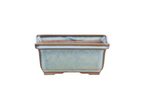 Willow Bonsai Ceramics Rectangle Deep Bonsai Pot 5 Inch – Higher‑Profile Rectangular Ceramic Bonsai & Succulent Planter with Accentuated Rim, High‑Fired Frost‑Proof Stoneware, Handmade in USA (Glacier)