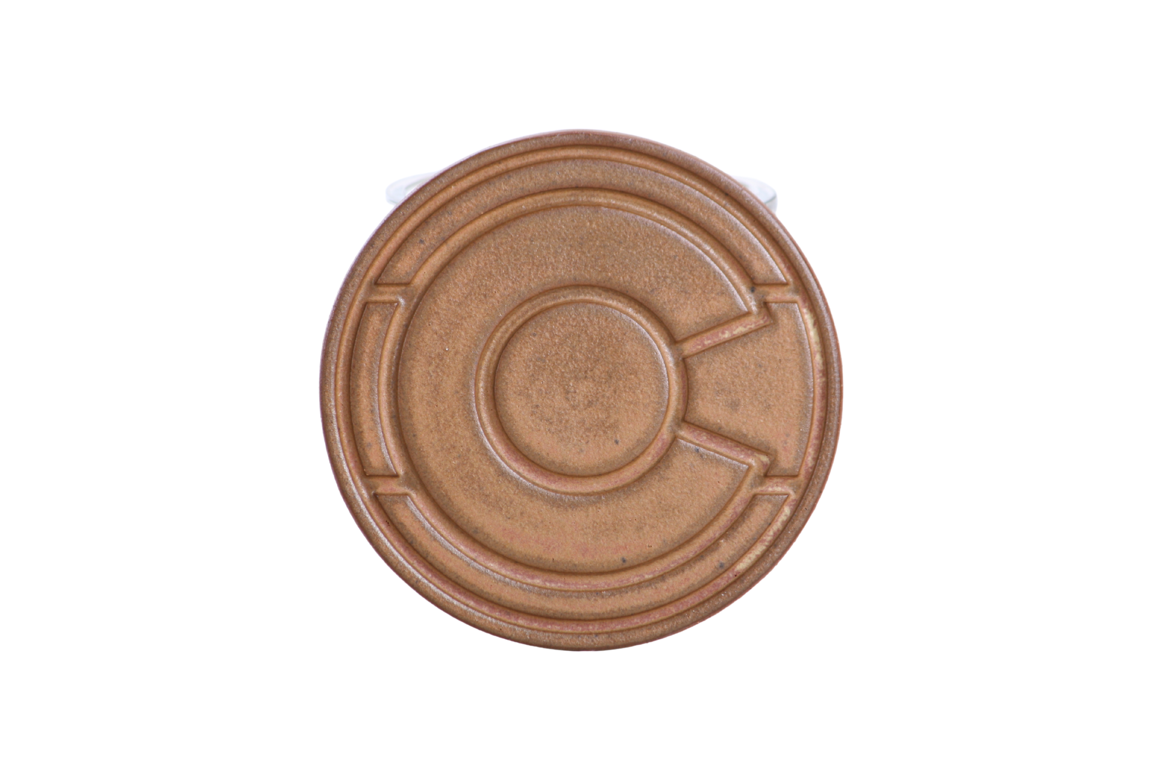 Willow Bonsai Ceramics Colorado Ceramic Coaster – 4 Inch Handmade Stoneware Drink Coaster with Indented Moat Design, Reactive Glazes, Cork Backing Pads, Made in Colorado, USA (Deep Stone)