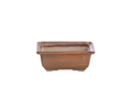 Willow Bonsai Ceramics Square Bonsai Pot 5 Inch – Low‑Profile Square Ceramic Bonsai & Succulent Planter with Accentuated Rim, High‑Fired Frost‑Proof Stoneware, Handmade in USA (Deep Stone)