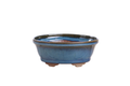 Willow Bonsai Ceramics Oval B Bonsai Pot 5 Inch – Tapered Oval Ceramic Bonsai & Succulent Planter with Accentuated Rim, High‑Fired Frost‑Proof Stoneware, Handmade in USA (Peacock)