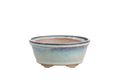 Willow Bonsai Ceramics Oval B Bonsai Pot 5.5 Inch – Tapered Oval Ceramic Bonsai & Succulent Planter with Accentuated Rim, High‑Fired Frost‑Proof Stoneware, Handmade in USA (Glacier)