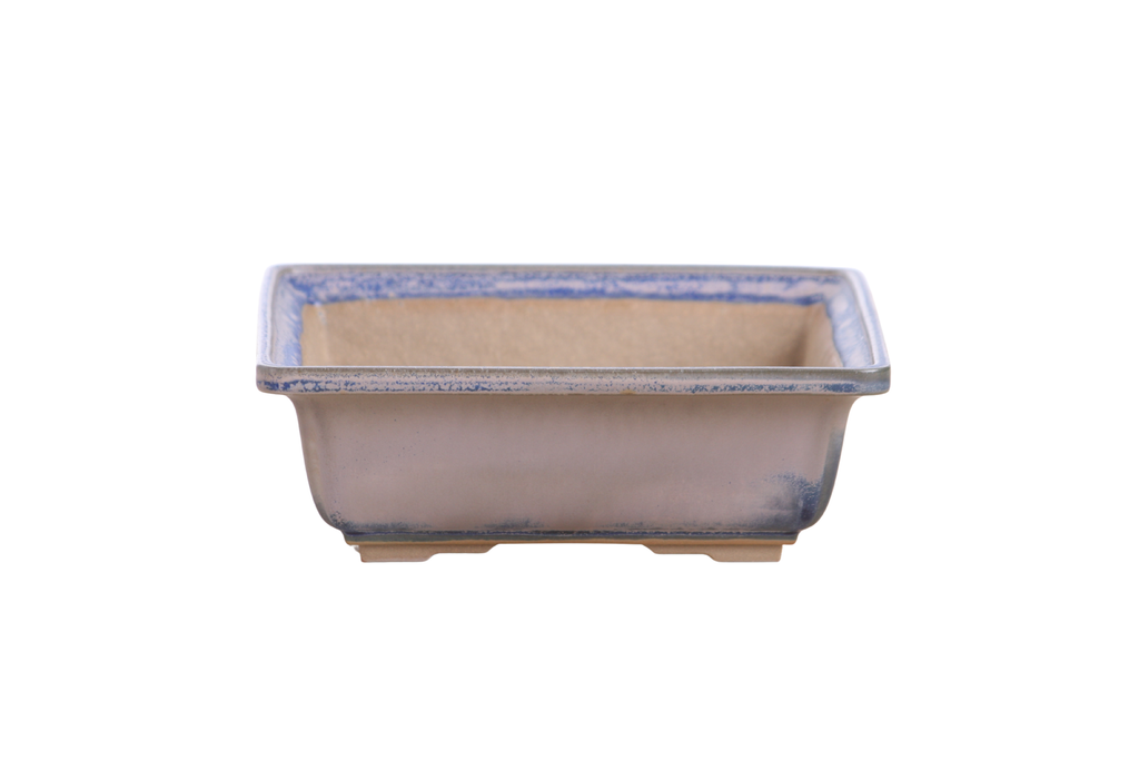 Willow Bonsai Ceramics Square Bonsai Pot 7 Inch – Low‑Profile Square Ceramic Bonsai & Succulent Planter with Accentuated Rim, High‑Fired Frost‑Proof Stoneware, Handmade in USA (Ocean)