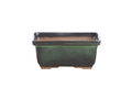 Willow Bonsai Ceramics Rectangle Deep Bonsai Pot 5 Inch – Higher‑Profile Rectangular Ceramic Bonsai & Succulent Planter with Accentuated Rim, High‑Fired Frost‑Proof Stoneware, Handmade in USA (Avocado)