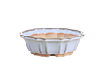 Willow Bonsai Ceramics Flower Design Bonsai Pot 8 Inch – Elegant Ceramic Bonsai & Succulent Planter, High‑Fired Frost‑Proof Stoneware with Drainage & Wiring Holes, Handmade in USA (Glacier)