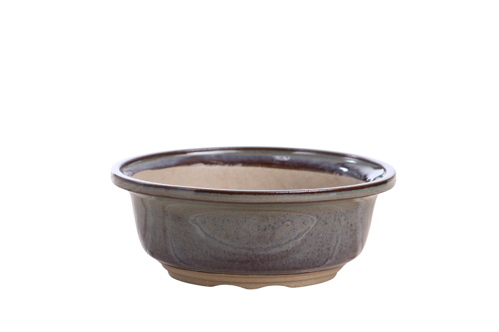Willow Bonsai Ceramics Round Bonsai Pot 6 Inch – Round Ceramic Bonsai & Succulent Planter with Accentuated Rim and Sculpted Foot Ring, High‑Fired Frost‑Proof Stoneware, Handmade in USA (Starry Night)