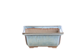 Willow Bonsai Ceramics Square Bonsai Pot 5.5 Inch – Low‑Profile Square Ceramic Bonsai & Succulent Planter with Accentuated Rim, High‑Fired Frost‑Proof Stoneware, Handmade in USA (Glacier)