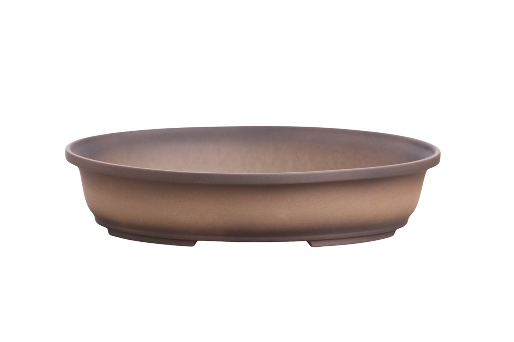 Willow Bonsai Ceramics Landscape Oval A Bonsai Pot 10 Inch – Large Oval Ceramic Bonsai Planter for Forest, Group & Specimen Tree Plantings, High‑Fired Frost‑Proof Stoneware, Handmade in USA (Shaded Unglazed)